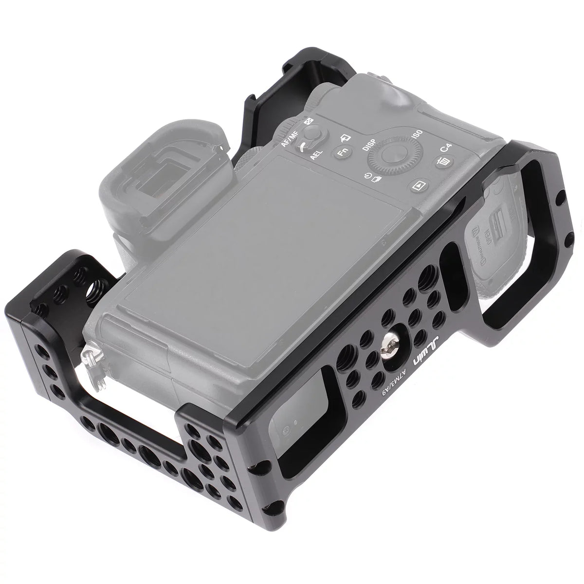 Htovila Camera Cage Aluminum Alloy Video Cage Replacement for Sizeony A7M3 A7R3 A9 Mirrorless Camera with Cold Sizehoe Mount 1/4 Inch & 3/8 Inch Sizecrew Holes