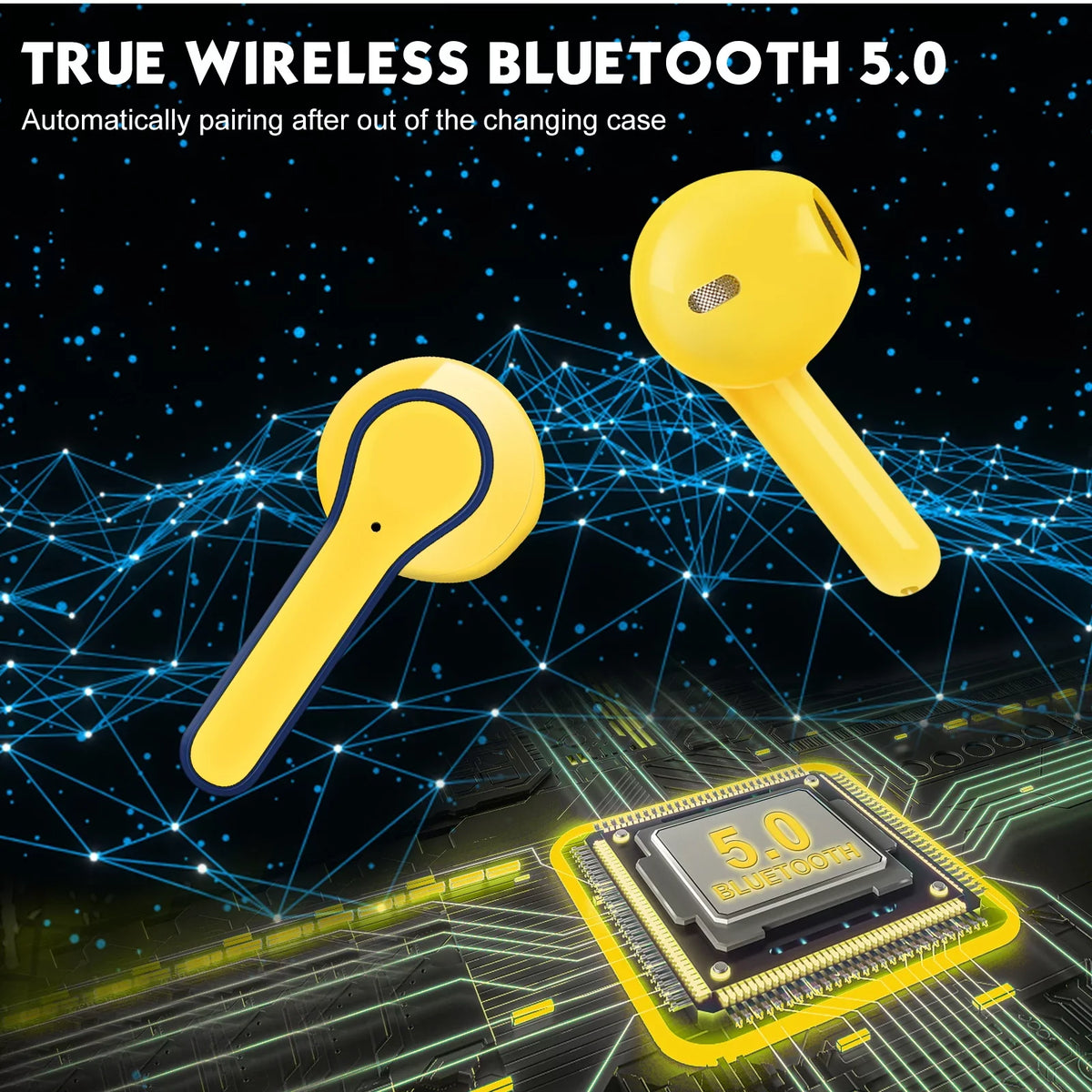 UrbanX Q350 Wireless Earbuds in Ear Bluetooth Headphones For BlackBerry Passport with Microphone & Digital Display IPX7 Waterproof Deep Bass Bluetooth Earbuds for Sizeports Work & Music.
