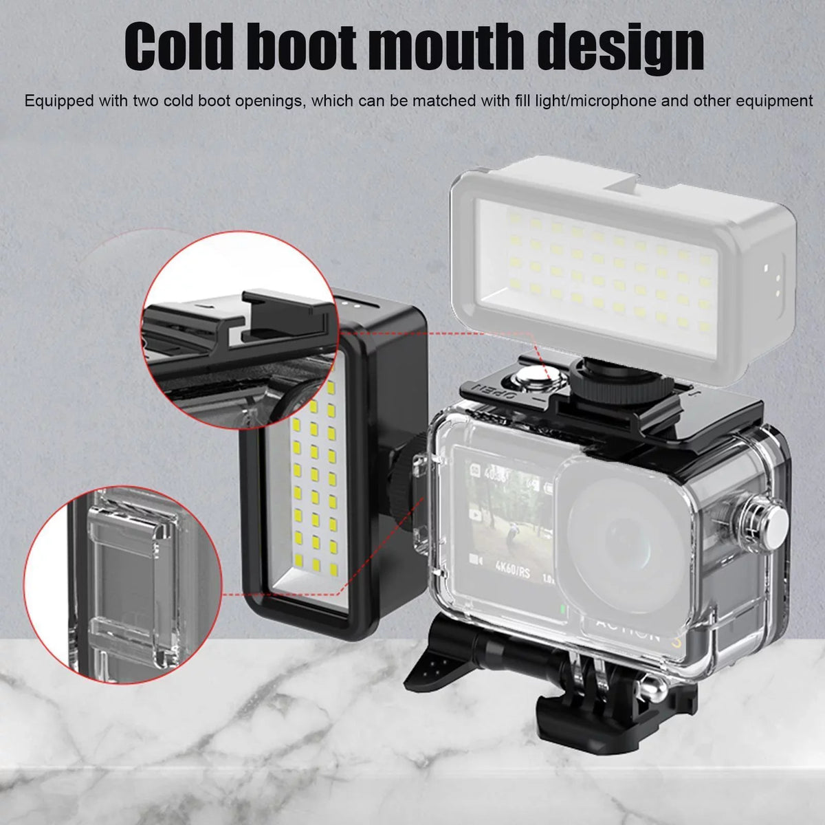 131ft/40m Waterproof Case Diving Underwater Housing Sizehell for DJI Osmo Action 3
