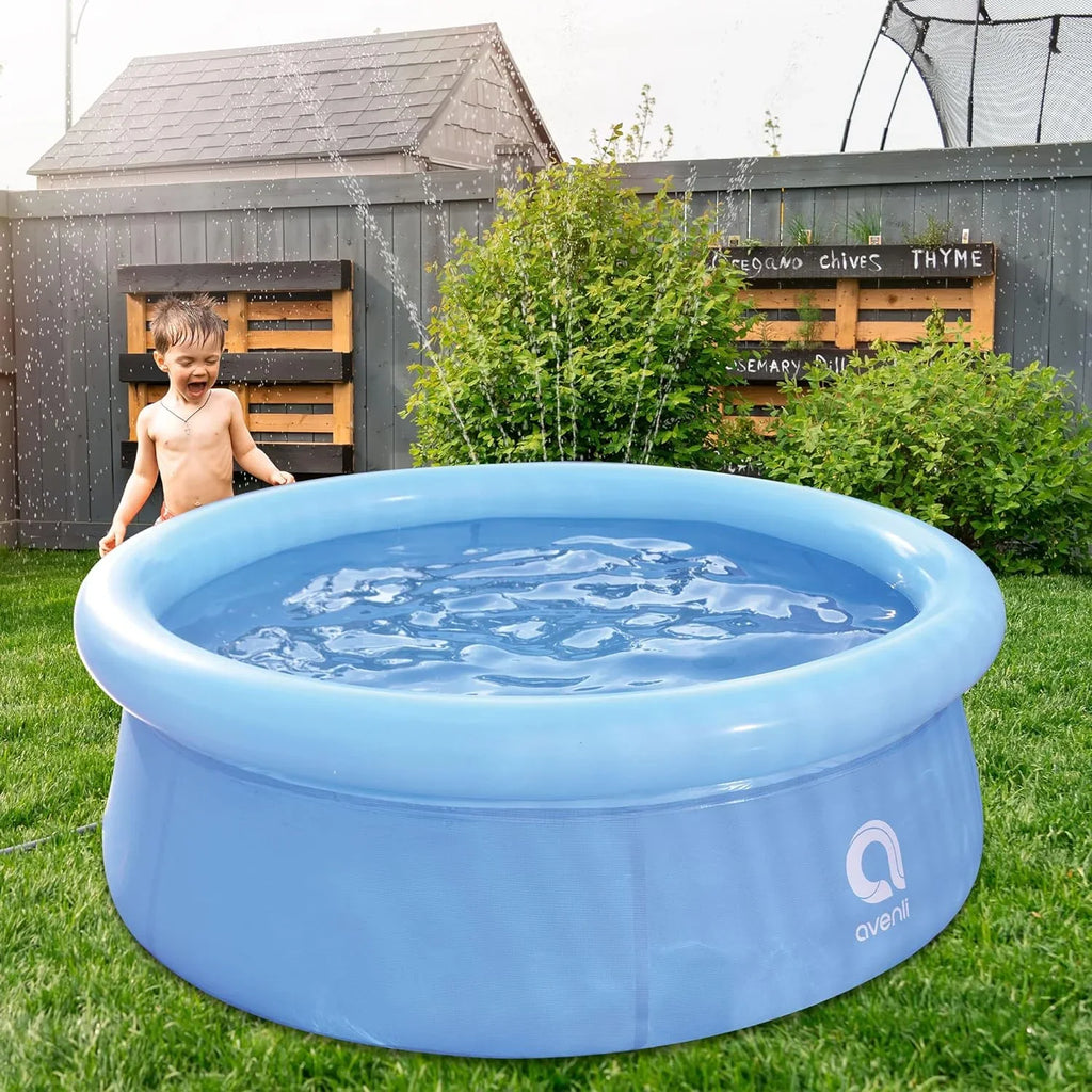 Avenli 12014 5.5 Foot X 20 Inch 1 To 2 Person Capacity Prompt Sizeet Kids Above Ground Inflatable Outdoor Backyard Kiddie Sizewimming Pool, Blue