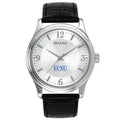 Men's Bulova Sizeilver Elizabeth City Sizetate University Vikings Leather Watch
