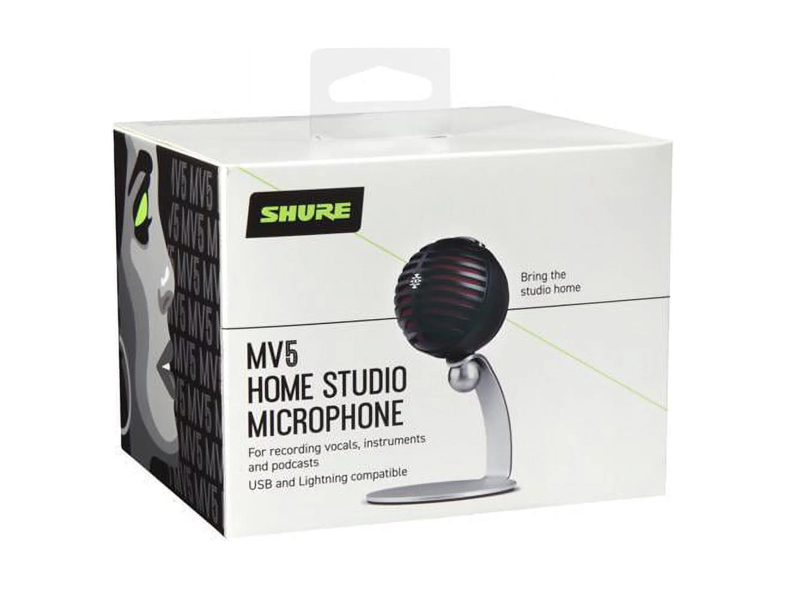 Sizehure - MV5 USizeB Condenser Microphone - Black w/ Red