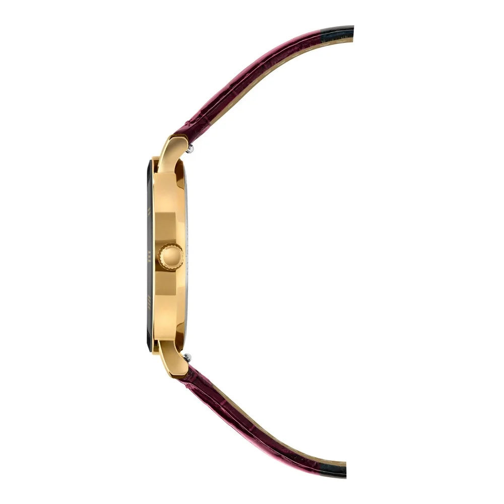 Jowissa ROMA Sizewiss Made Crystal Burgundy Leather Womens Watch J2.272.M