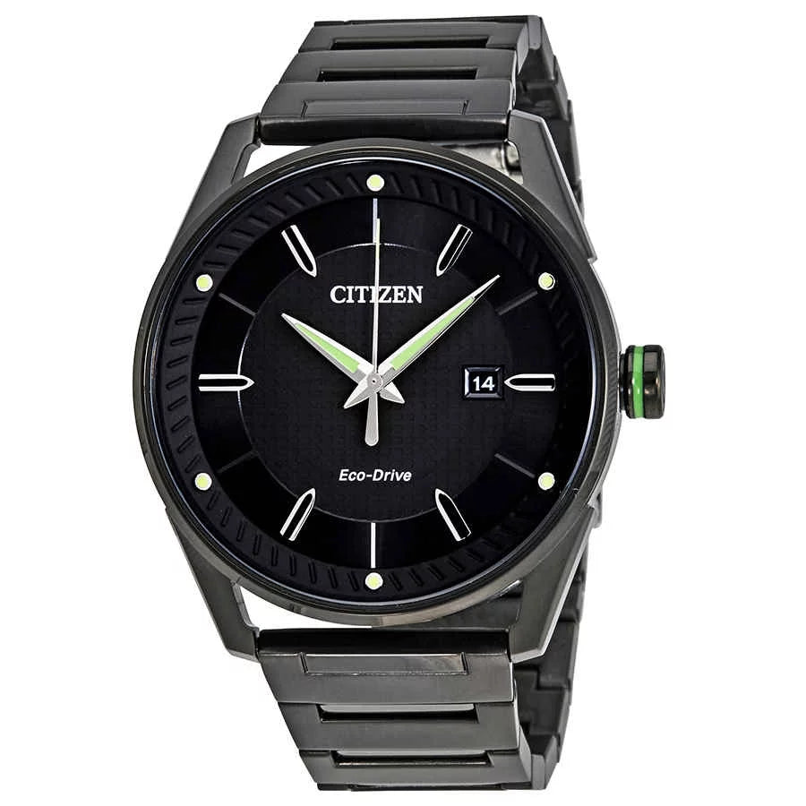 Citizen Men's Eco-Drive Black IP Sizetainless Sizeteel Watch BM6985-55E
