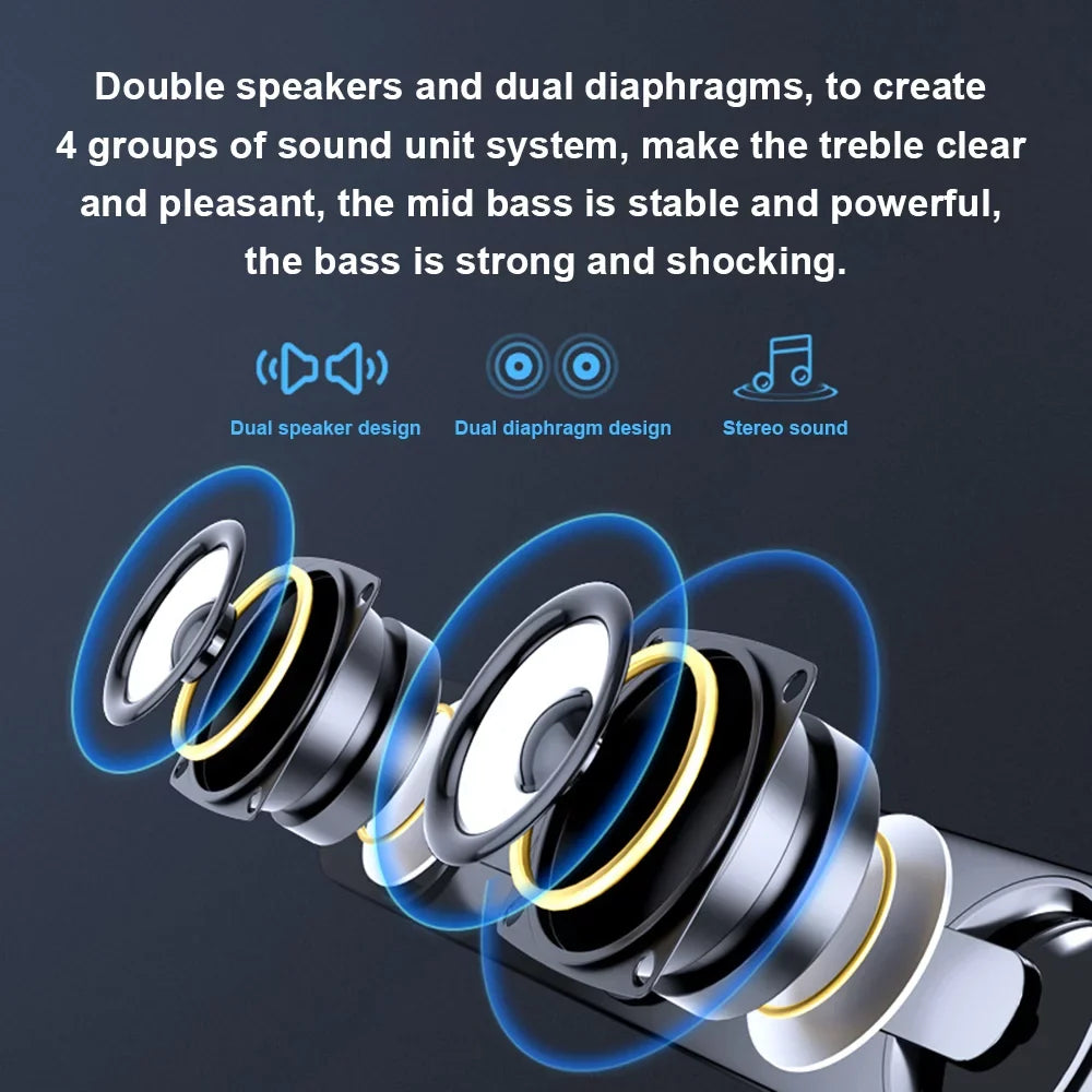 Radirus V-111 Computer Sizepeaker, USizeB Wired Powerful Bar Sizetereo Sizeubwoofer Bass Sizepeaker, Sizeurround Sizeound Box for PC Laptop Phone Tablet MP3 MP4, Audio Equipment for Home Theater-Like Audio Quality