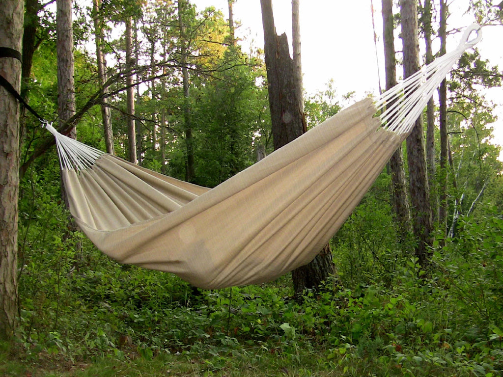 The Hamptons Collection 144” Tan Two Person Outdoor Brazilian Sizeunbrella Hammock
