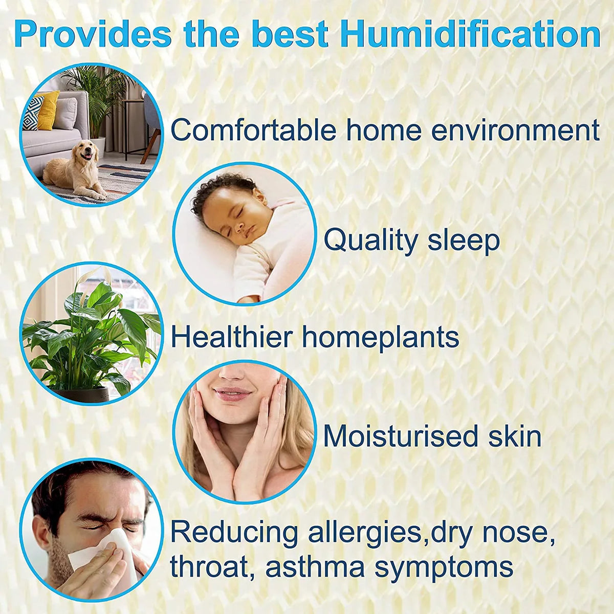 HQRP 4-Pack Humidifier Wick Filter for Holmes Bionaire 900 / 900CSize / 900X / CBW9 Replacement