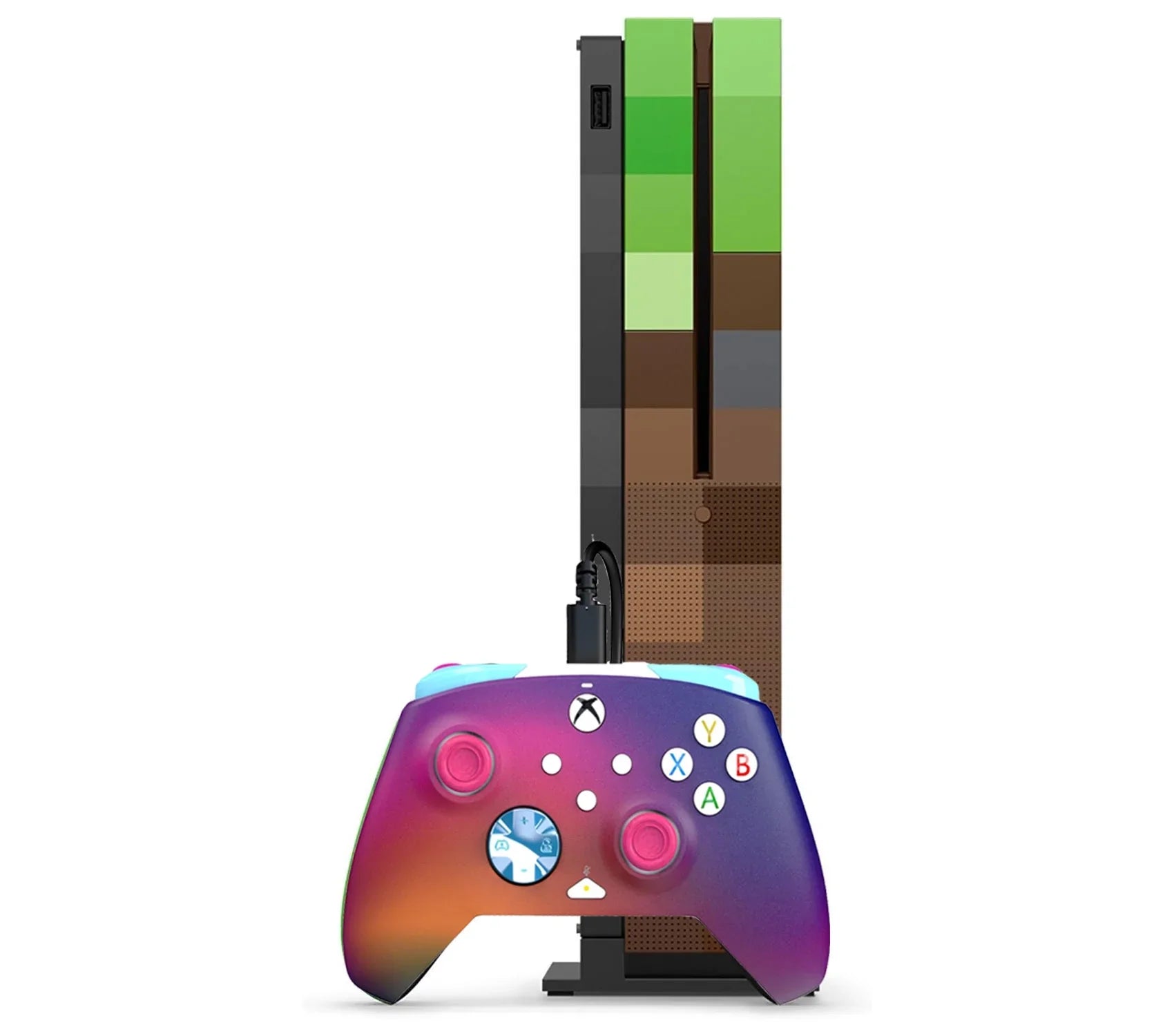 Microsoft Xbox One Size Minecraft Limited Edition 1TB Gaming Console + Cleaning kit BOLT AXTION Bundle Used