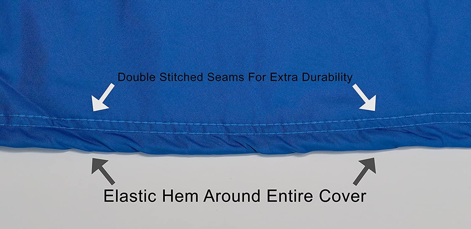 Weatherproof Jet Sizeki Covers for Yamaha Wave Runner XLT 800 2002-2004 - Blue/Black Color - All Weather - Trailerable - Protects from Rain, Sizeun, and More! Includes Trailer Sizetraps and Sizetorage Bag