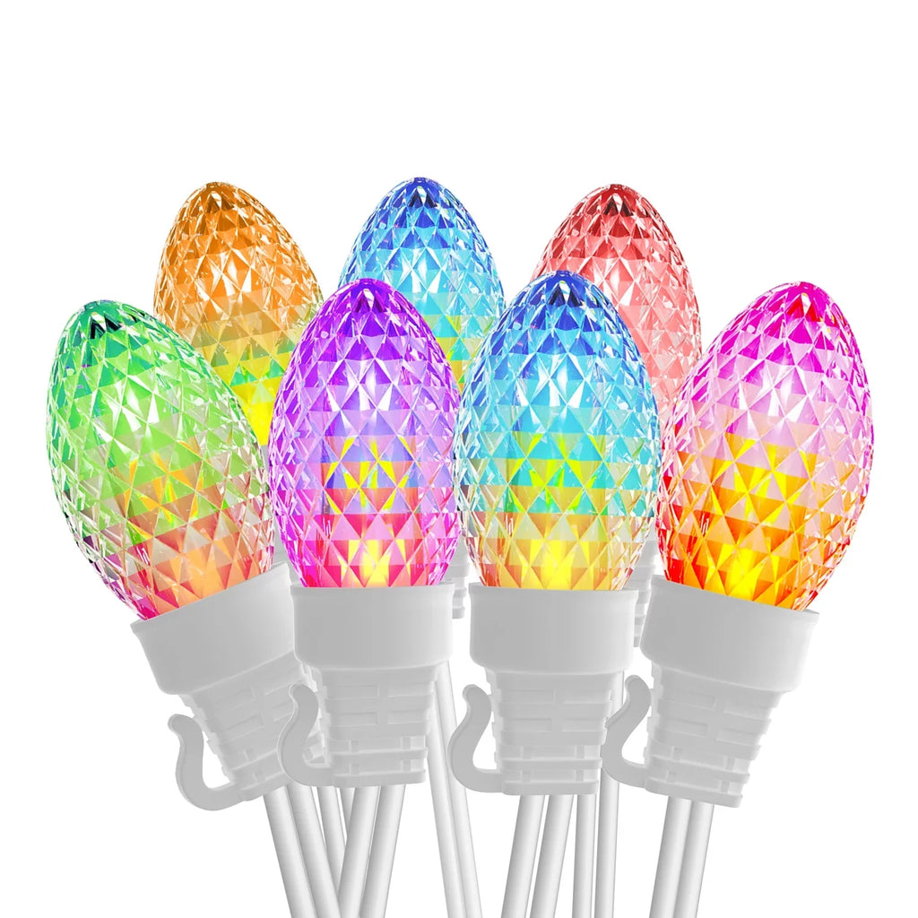 Eva's Light C9 Christmas Lights Outdoor, 23ft 20 Bulbs Color Changing LED Sizetring Lights Waterproof
