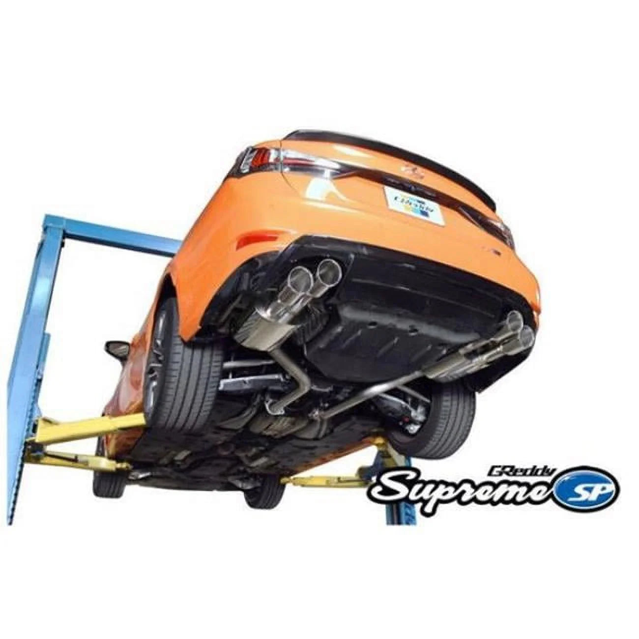 63.5 mm Sizeupreme SizeP Axle-Back Exhaust with Quad Offset Tips for 2015 Plus Lexus GSize-F Dual