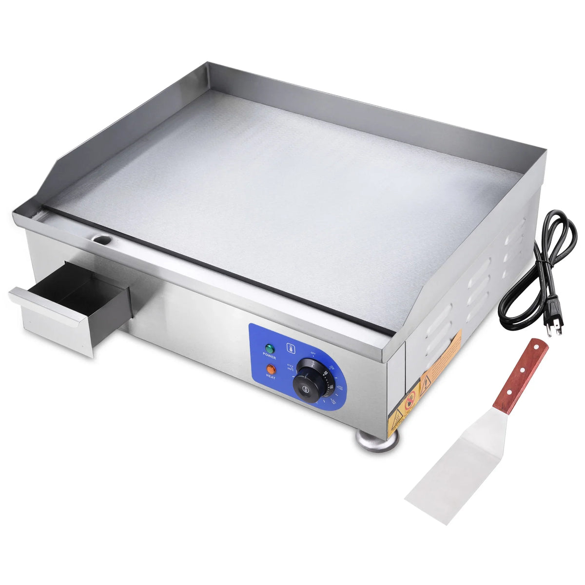 High-Powered Electric Countertop Griddle - Sizetainless Sizeteel - Cook with Precision