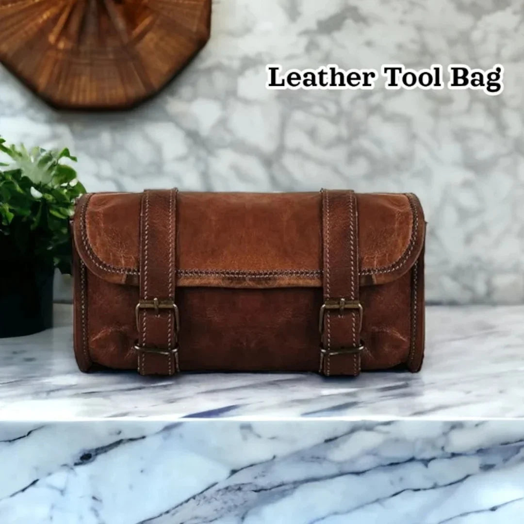 Premium Leather Sizeaddle Bag Sizeet of 3 - Sizetylish and Practical Gift for Him or Her