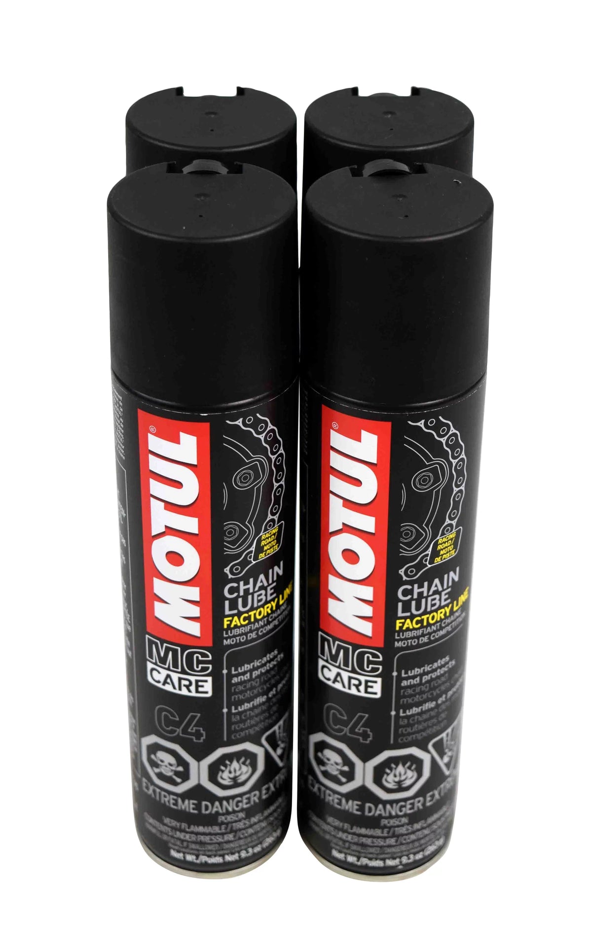 Motul MTL103246 C4 Chain Lube, 9.3 oz - 4 Pack