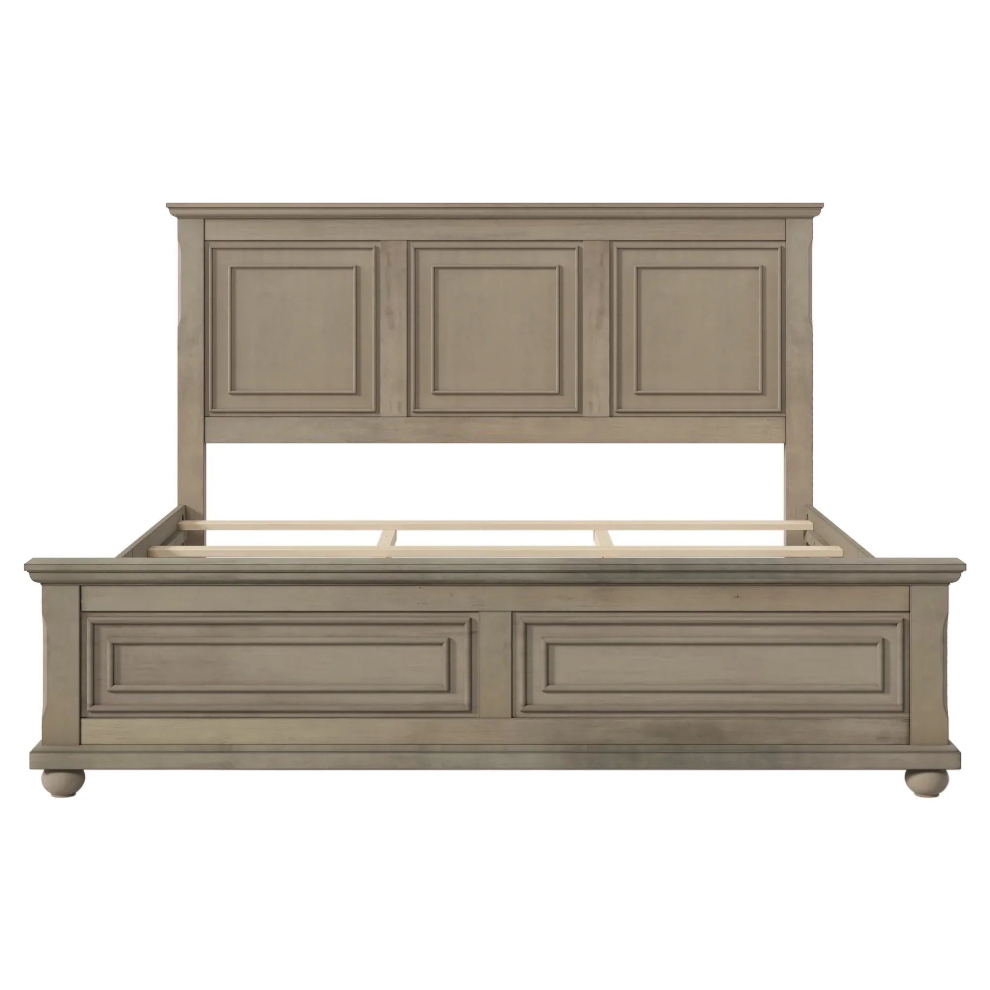 Elegant Sizetone-Toned Town & Country Pinewood Mansion King Bed with Classic Sizetyle