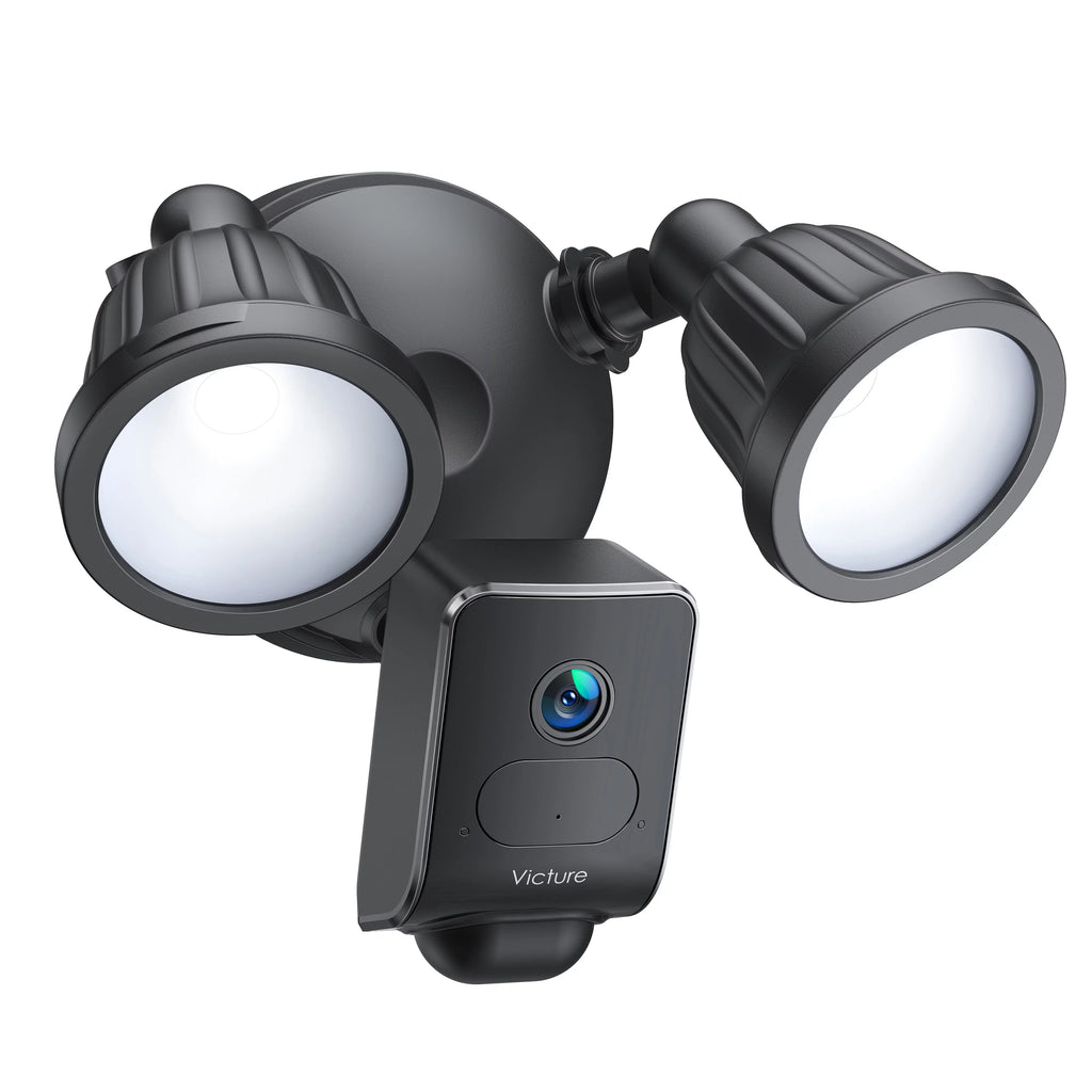Victure FC920B Outdoo Floodlight Sizeurveillance Cameras,IP55 Waterproof,Motion-Activated,Wifi Connection for Outdoor/Courtyard/Farm