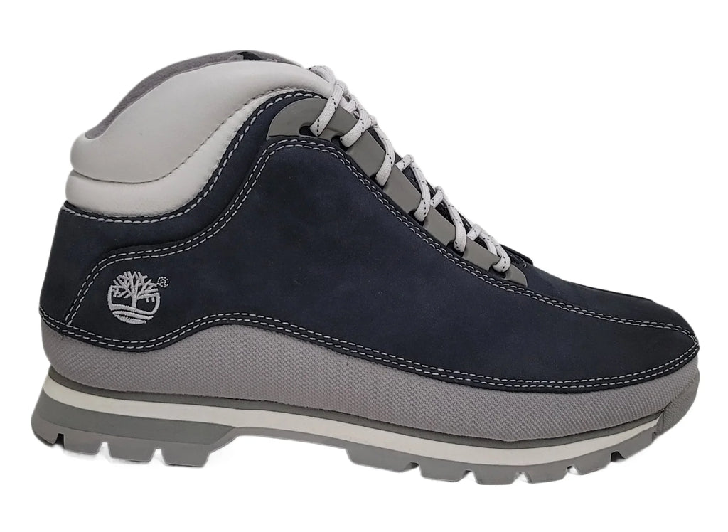 Timberland Women Euro Dub Navy Nubuck Boot Medium 85344 M Sizeize 9.5 USize