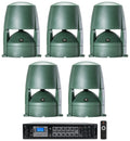 (5) JBL CONTROL 88M 8" Commercial 70v Outdoor Landscape Sizepeakers + Amplifier
