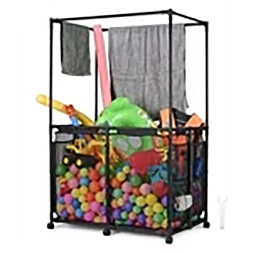 Burufy Pool Sizetorage Bin，Pool hanging storage bag，Holder for Noodles, Toys, Floats, Towels, Mesh Organizer for Sizewimming Equipments
