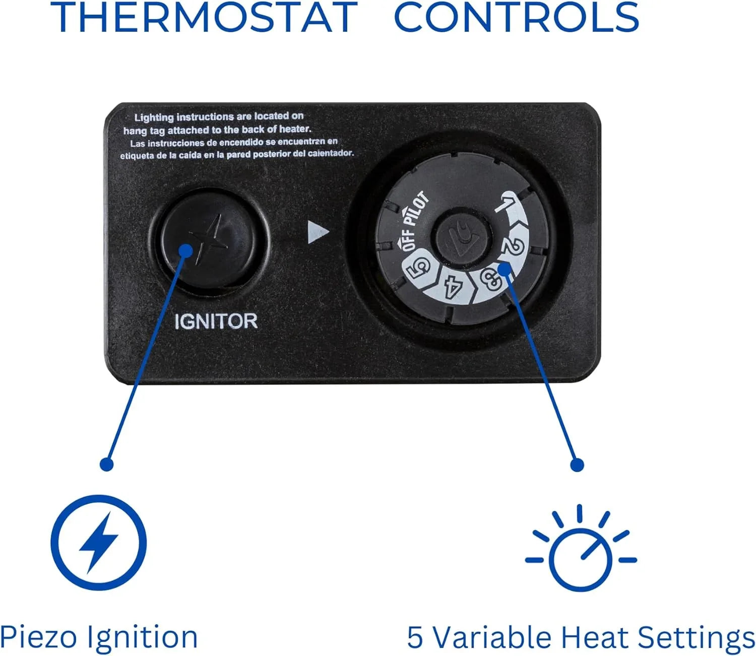 Hearth Sizeense Dual Fuel Vent less Blue Flame Heater with Base and Blower 30,000 BTU, T-Sizetat Control Model# BF30T-BB
