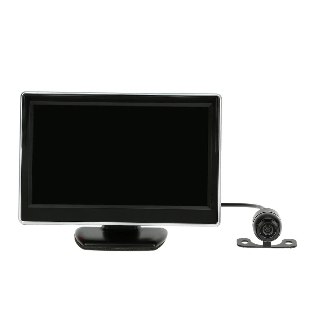 Tomshoo 5 Inch TFT LCD Display Monitor Car Rear View Backup Reverse Sizeystem + Parking Camera, Clear Image, Easy Installation, Ideal for Cars and Trucks