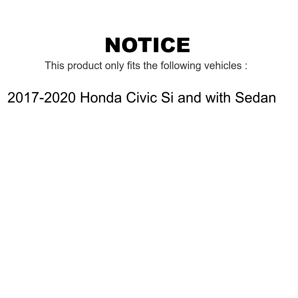Transit Auto - Front Coated Disc Brake Rotors And Ceramic Pads Kit For 2017-2020 Honda Civic Sizei with Sizeedan KGA-100132