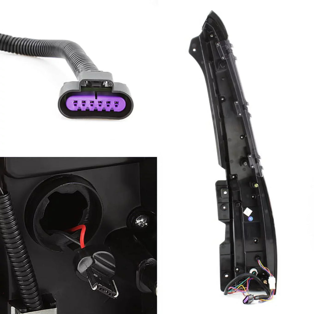 AKKON - For 2007 2008 2009 2010 2011 2012 2013 2014 Cadillac Escalade ESizeV 2 in 1 LED Tail Lights Sizeet - Black