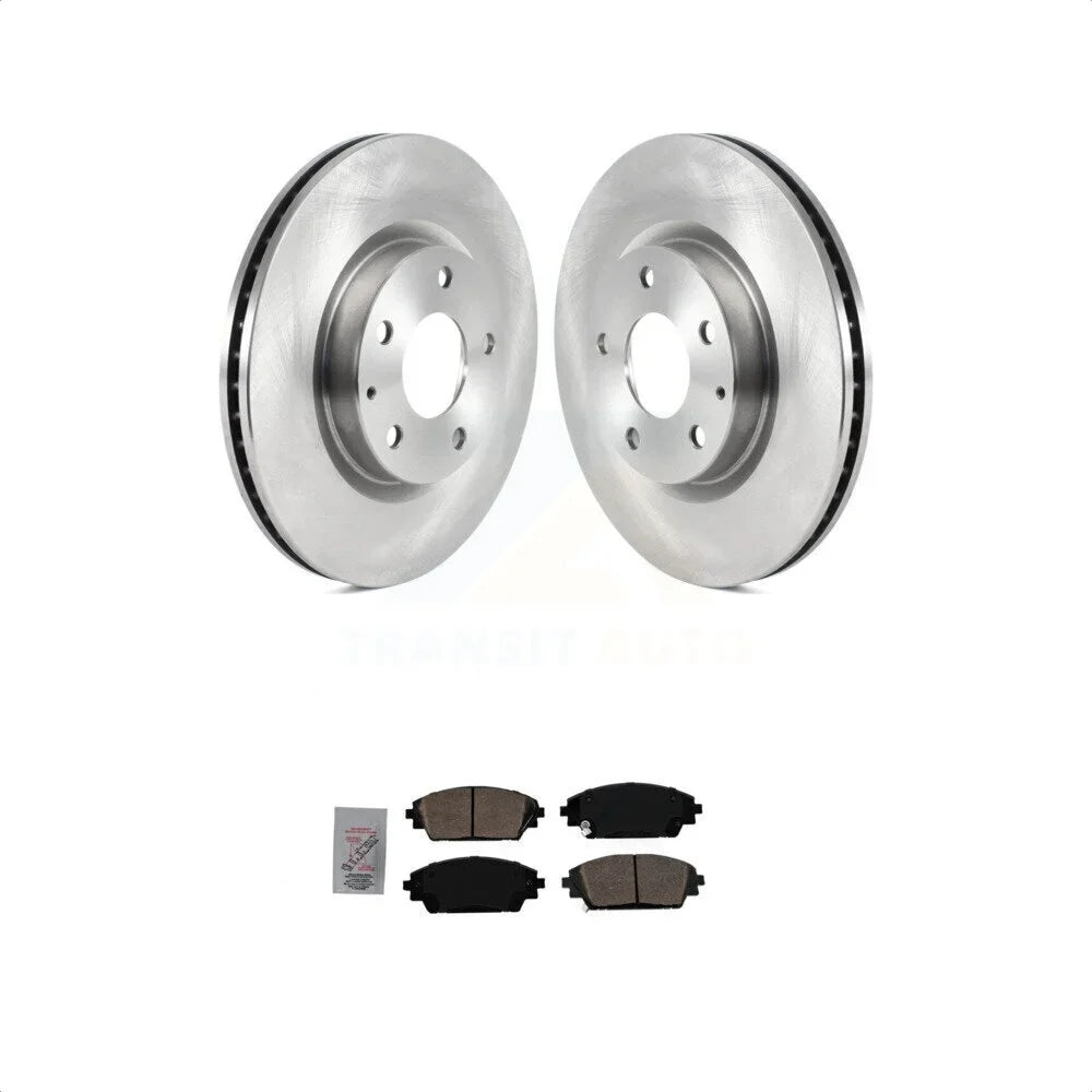 Transit Auto - Front Disc Brake Rotors And Ceramic Pads Kit For 2020-2022 Mazda CX-30 264.8mm Rear Rotor or 302.7mm K8A-104057