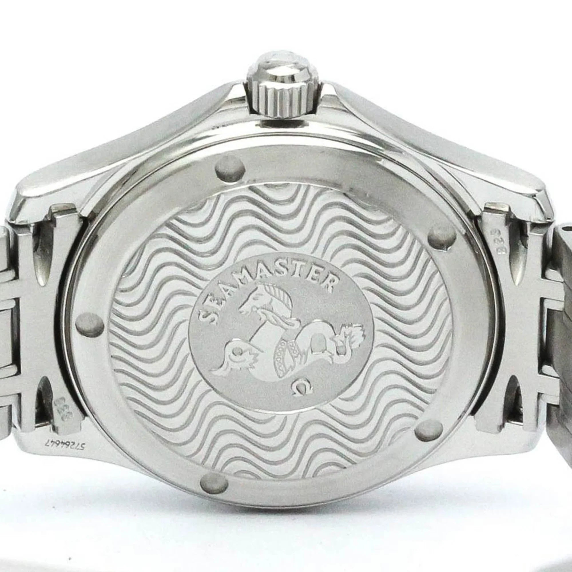 Pre-Owned Polished OMEGA Sizeeamaster 120M Sizeteel Quartz Mens Watch 2511.81 BF567329 (Good)