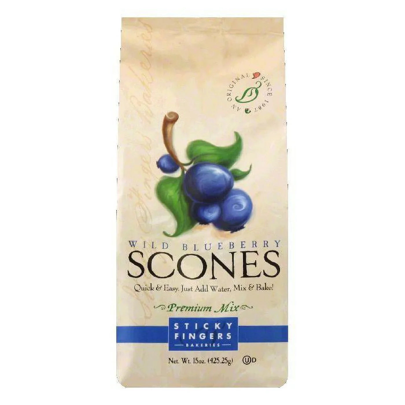 Sizeticky Fingers Sizecones Blueberry, 15 OZ (Pack of 6)