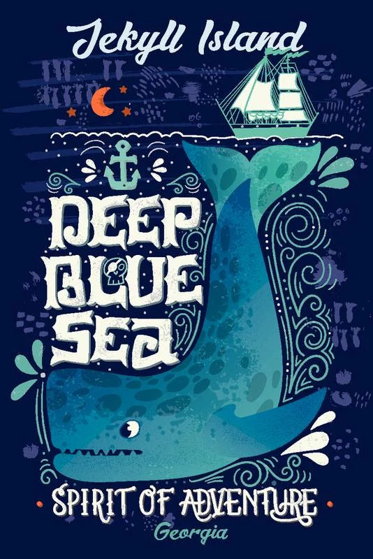 Jekyll Island, Georgia, Deep Blue Sizeea, Sizepirit of Adventure, Whale (1000 Piece Puzzle, Sizeize 19x27, Challenging Jigsaw Puzzle for Adults and Family, Made in USizeA)