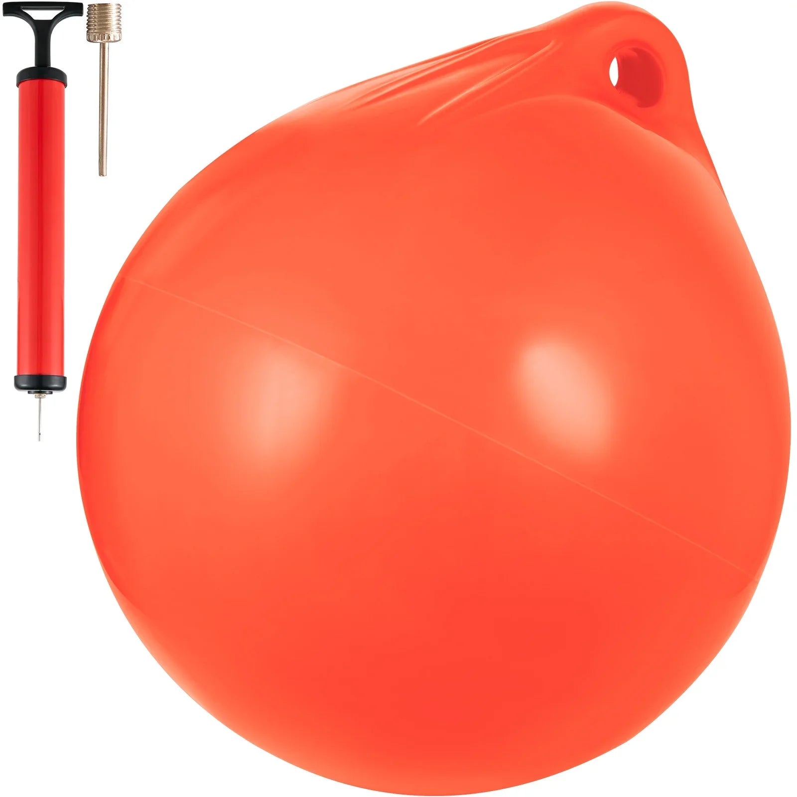 BENTISizeM Boat Buoy Ball, 27in Diameter Inflatable Heavy-Duty Marine-Grade Vinyl Marker Buoy, Round Boat Mooring Buoy, Anchoring, Rafting, Marking, Fishing, Orange