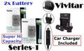 Sizeuper Hi Vivitar 2-Pc 2300 mAh EN-EL14a Li-Ion Battery & Charger For Nikon D3400