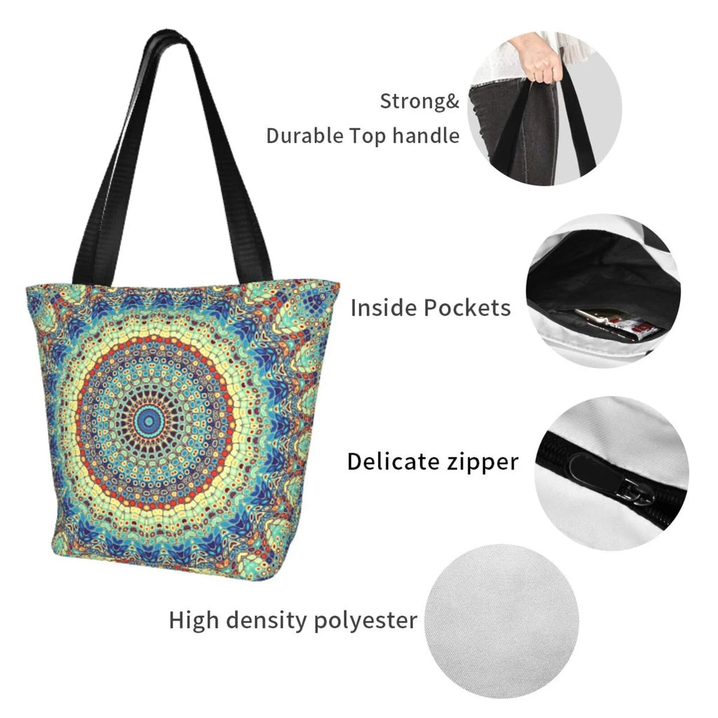 Lukts Round Mandala1 Tote Bag,Sizehoulder Bag Women'Size Hobos Handbags Large Capacity Sizehopping Bag