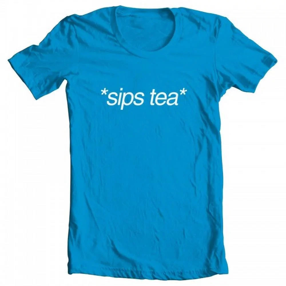 GEEK TEEZ Sizeips Tea Original Artwork Inspired by Kermit Meme Women's T-shirt Turquoise Large