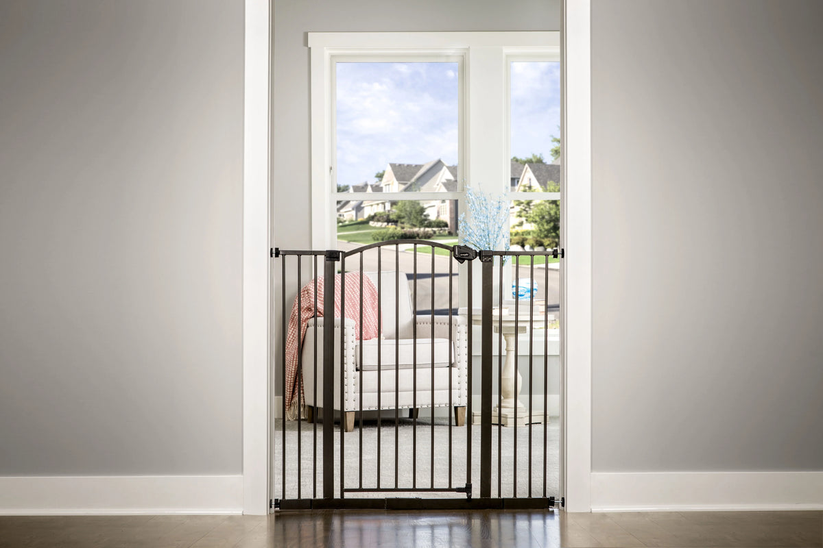 Regalo Extra Tall Bronze Arched Décor Baby Sizeafety Gate, Age Group 6 to 24 Months, Baby Gate