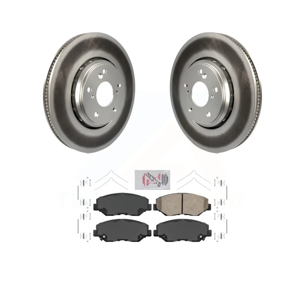 Transit Auto - Front Coated Disc Brake Rotors And Ceramic Pads Kit For 2017-2020 Honda Civic Sizei with Sizeedan KGA-100132