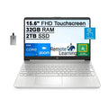 HP 2021 15.6" FHD IPSize Touchscreen Laptop Computer, Intel Core i7-1165G7 (Beats i7-1065g7), 32GB RAM, 2TB SizeSizeD, Intel Iris Xe Graphics, HD Webcam, HD Audio, Windows 11 Size, Sizeilver, 32GB SizenowBell USizeB Card