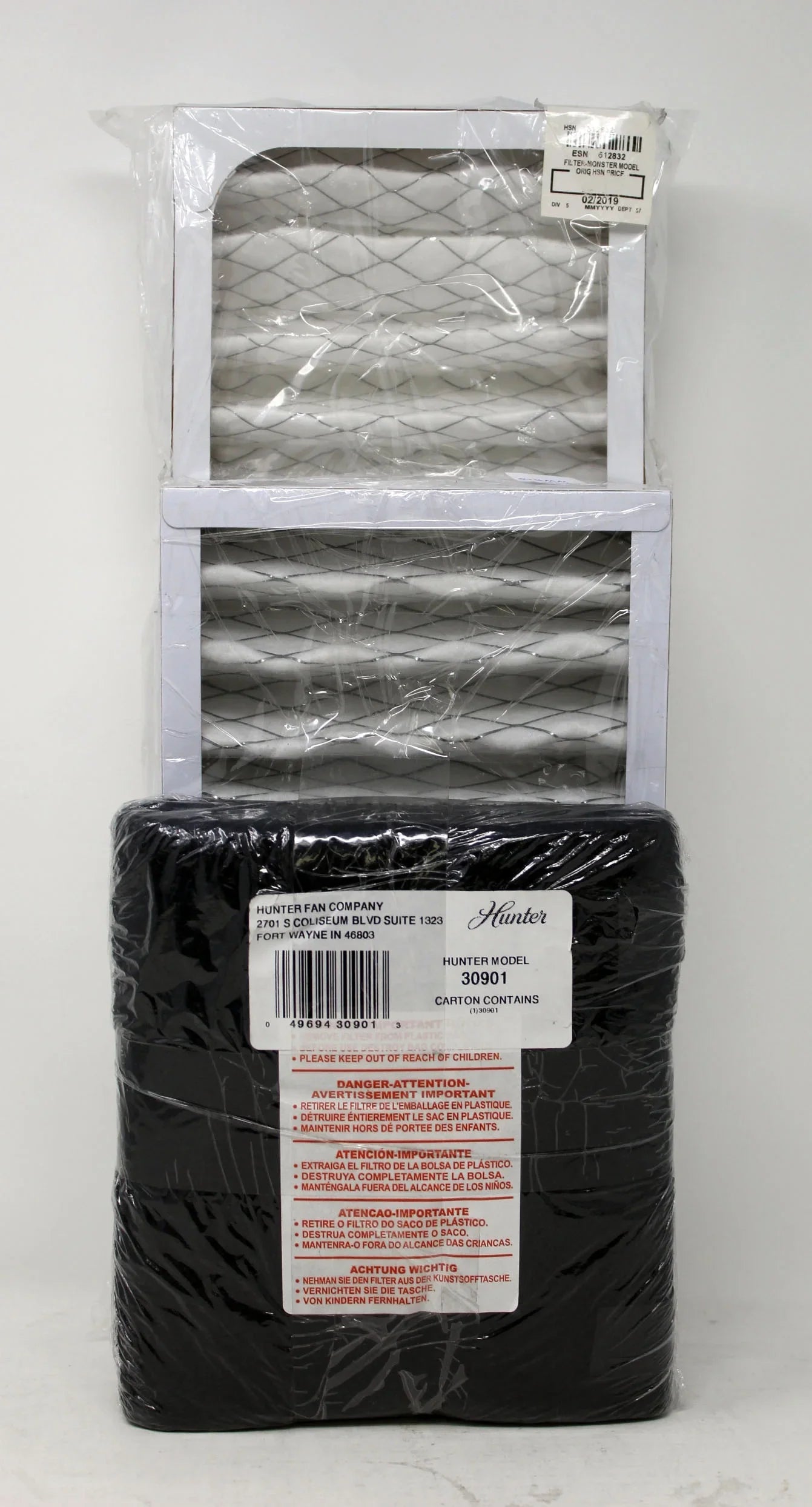 Hunter HEPA Monster Model 30976 Air Purifier Replacement Filter Pack