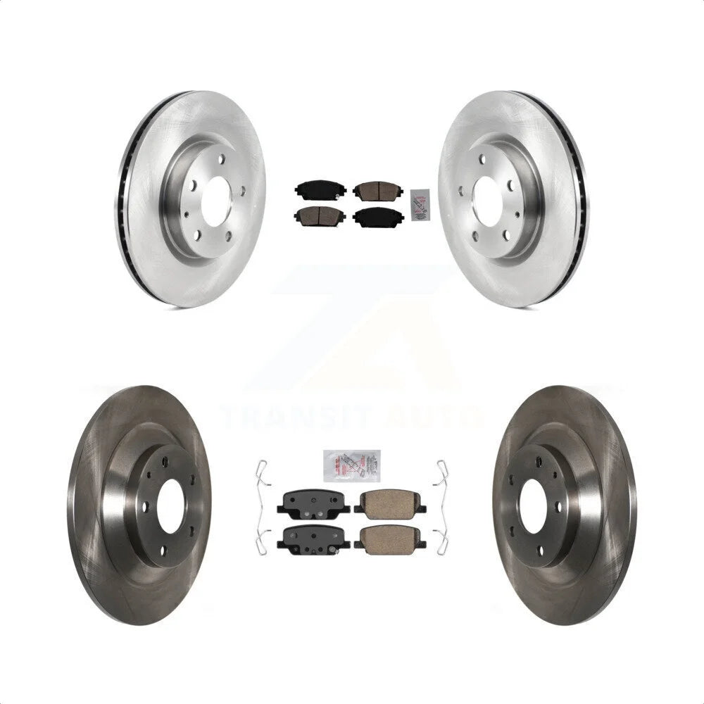 Transit Auto - Front Rear Ceramic Pads And Disc Brake Rotors Kit For 2022 Mazda CX-30 2.5 Size Carbon Edition Turbo 264.8mm Rotor or 302.7mm K8A-103655