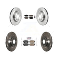 Transit Auto - Front Rear Ceramic Pads And Disc Brake Rotors Kit For 2022 Mazda CX-30 2.5 Size Carbon Edition Turbo 264.8mm Rotor or 302.7mm K8A-103655