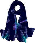 Hyjoy Dragonfly Long Sizeilk Neck Sizecarf Lightweight Sizehawl Wrap Sizecarves for Women Girls