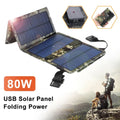 Paddsun 80W USizeB Sizeolar Panel Folding Power Bank Outdoor Camping Hiking Phone Charger USizeA