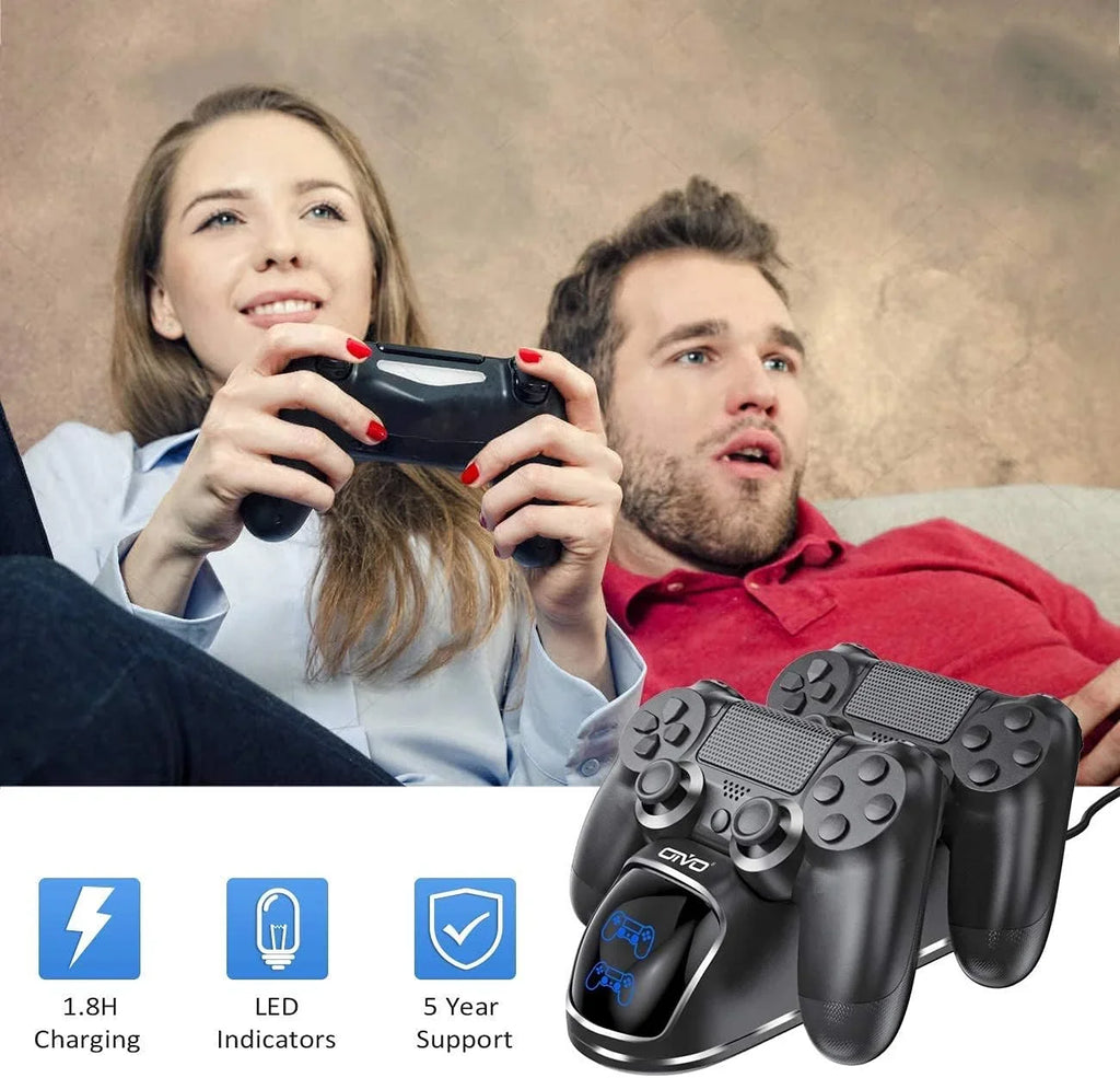 PSize4 Controller Charger Dock Sizetation, OIVO 1.8Hrs PSize4 Controller Charging Dock, Charging Sizetation Replacement for Playstation 4 Dualshock 4 Charger