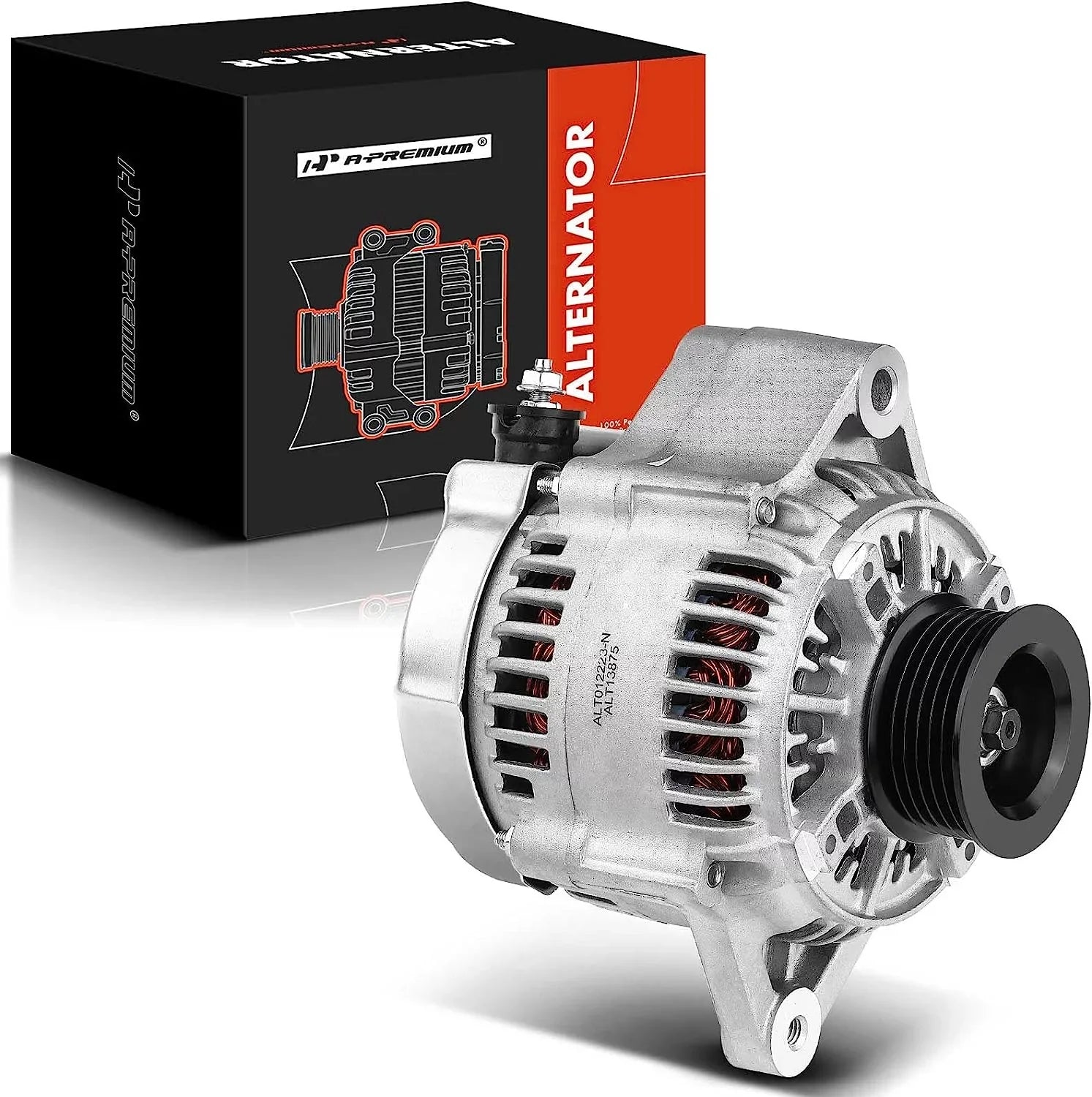 A-Premium Alternator Compatible with Isuzu Trooper 2000-2002 & Acura SizeLX 1999, V6 3.5L, 90Amp 12Volt CW 6-Groove Clutch Pulley