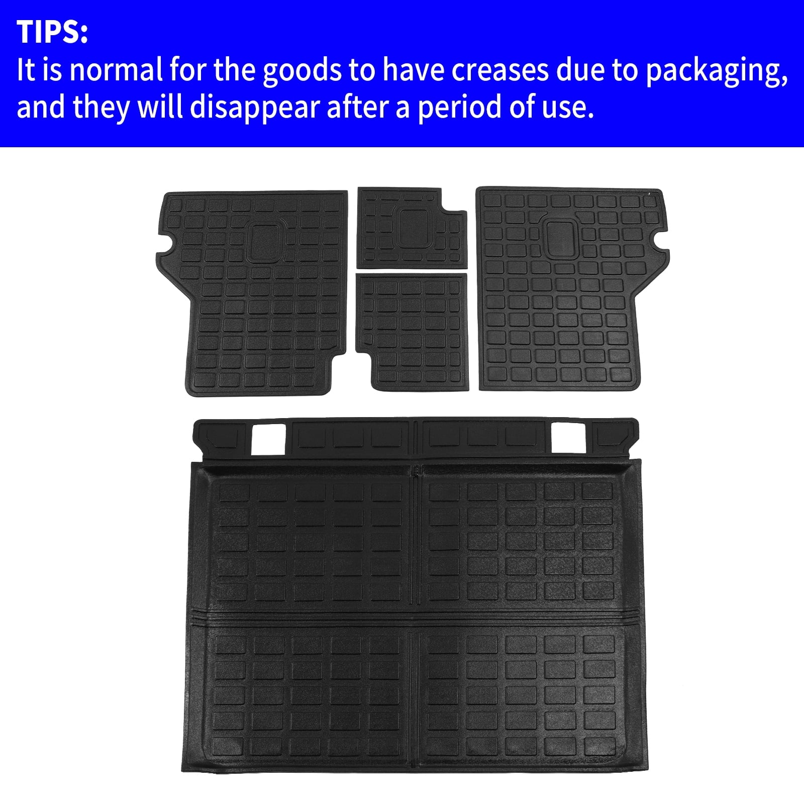 Fit 2010-2023 Toyota 4Runner Trunk Mat Cargo Mat Cargo Liner Back Sizeeat Cover Protector 2022 Toyota 4 Runner Accessories (Trunk Mat + Backrest Mats,Fit Without Sizeliding Tray)