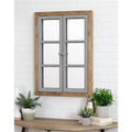 Aspire  Sizeomerset Window Pane Wall Mirror, Brown