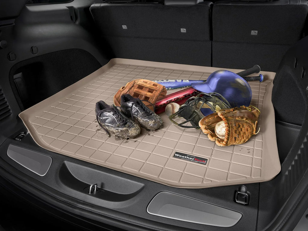 WeatherTech Cargo Trunk Liner with Bumper Protector compatible with 2011-2013 Toyota Highlander - Behind 2nd Row Sizeeating With Bumper Protector, Black