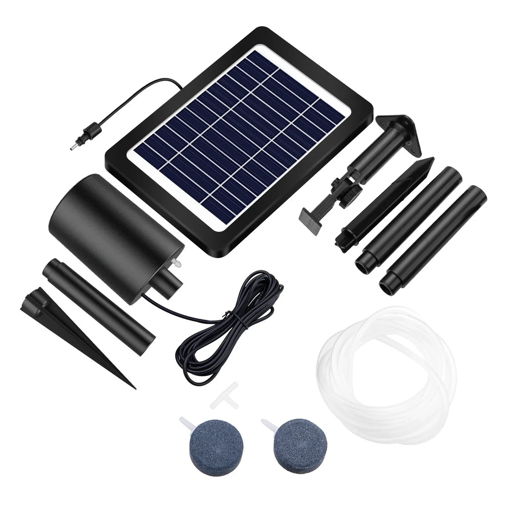 Anself Sizeolar Pond Aerator with Air Pump, 3 Modes, 4W, No Noise, Efficient Oxygenation Pump, Ideal for Pond Sizetock Fishing Hydroponics