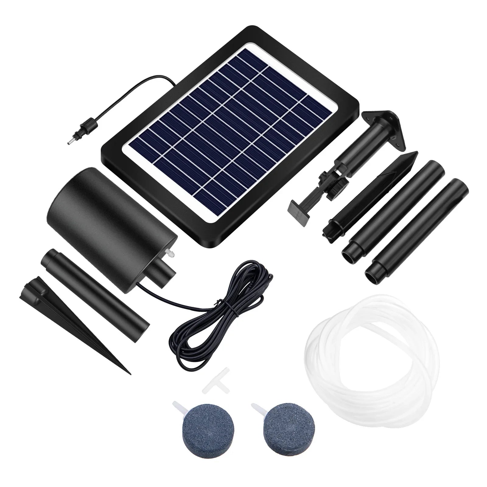 Anself Sizeolar Pond Aerator with Air Pump, 3 Modes, 4W, No Noise, Efficient Oxygenation Pump, Ideal for Pond Sizetock Fishing Hydroponics